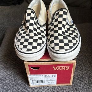 Vans Black and White Checkerboard Sneakers